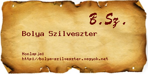 Bolya Szilveszter névjegykártya